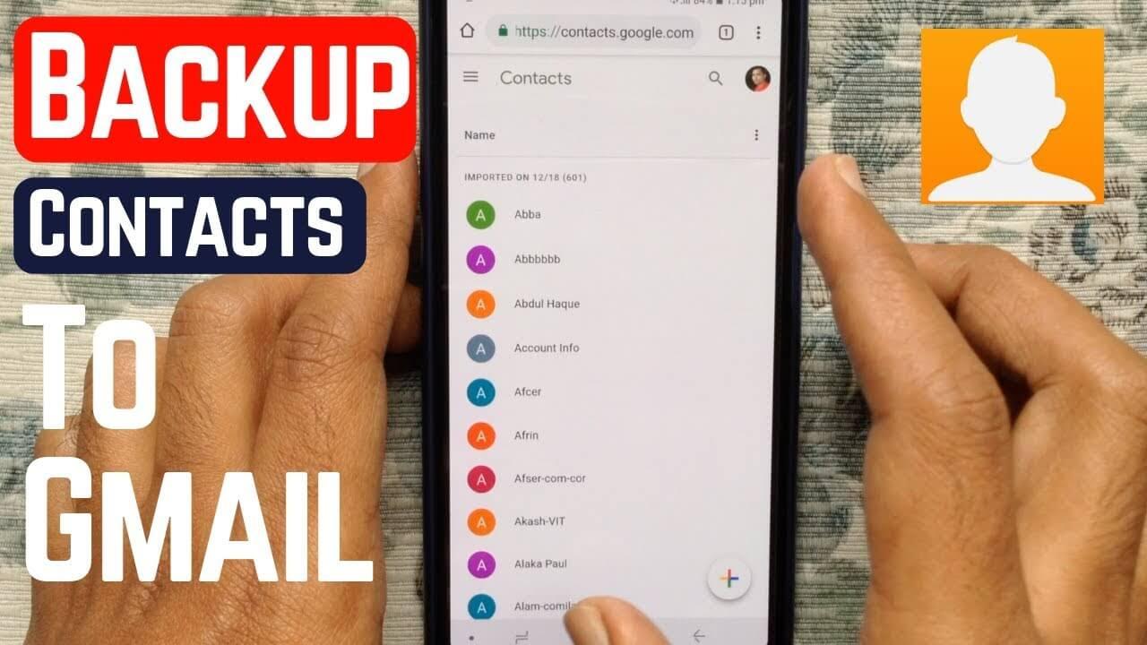 How to Backup Phone Contacts to Gmail on Samsung Galaxy