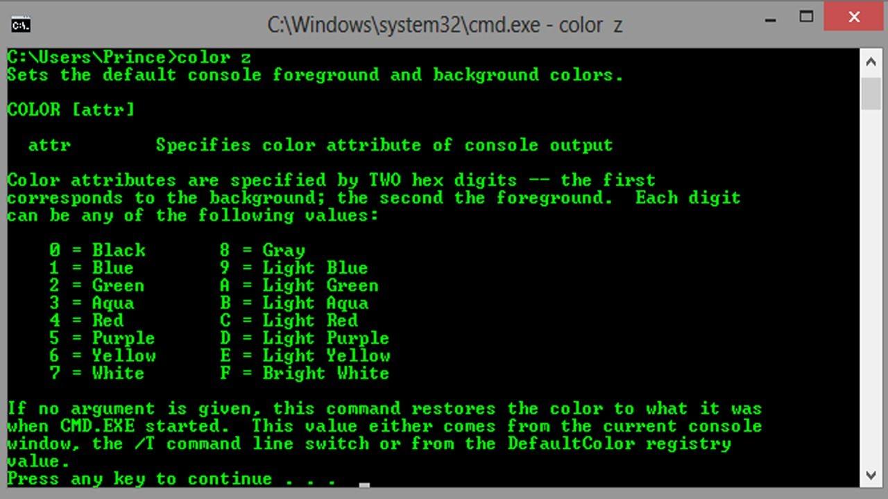 How to Change Background and Font Color in CMD?