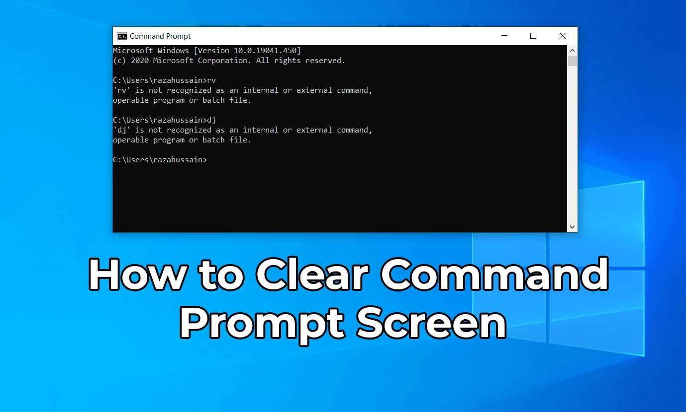 How to Clear Command Prompt Screen in Windows 10