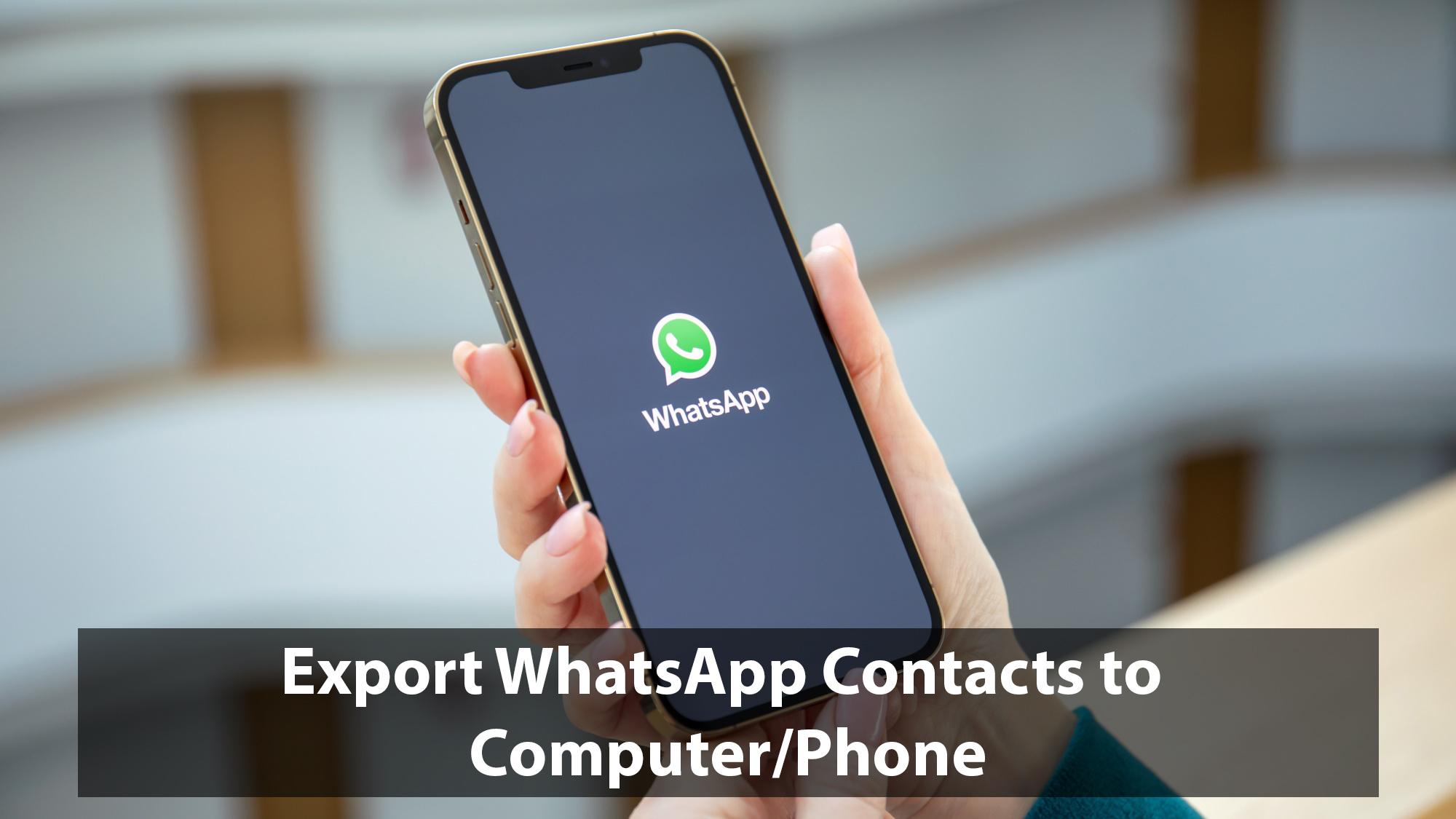 How to Export WhatsApp Contacts to Computer/Phone 2022?