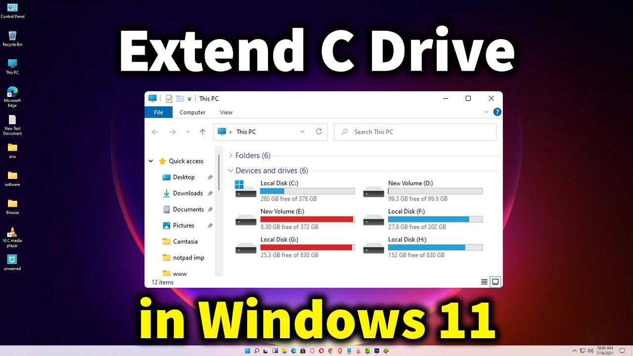How to Extend C Drive in Windows 11 without Software?