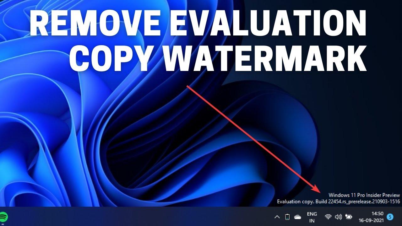 How to Remove Evaluation Copy Watermark on Windows 11 Insider Preview?