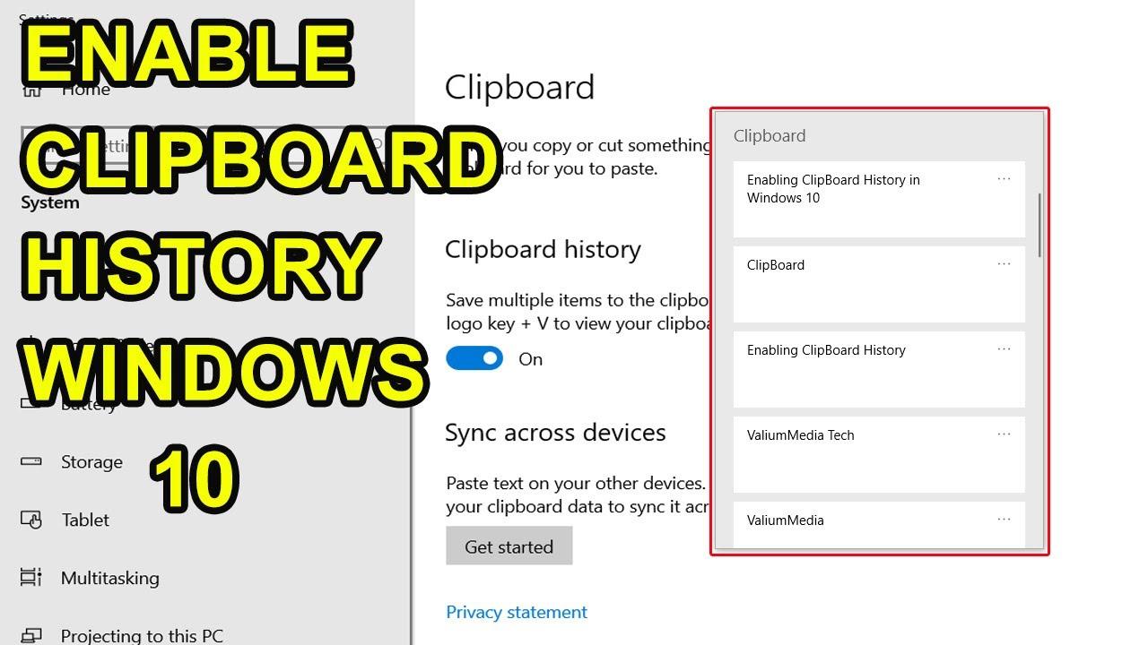 How to Enable and Use Clipboard History on Windows 10