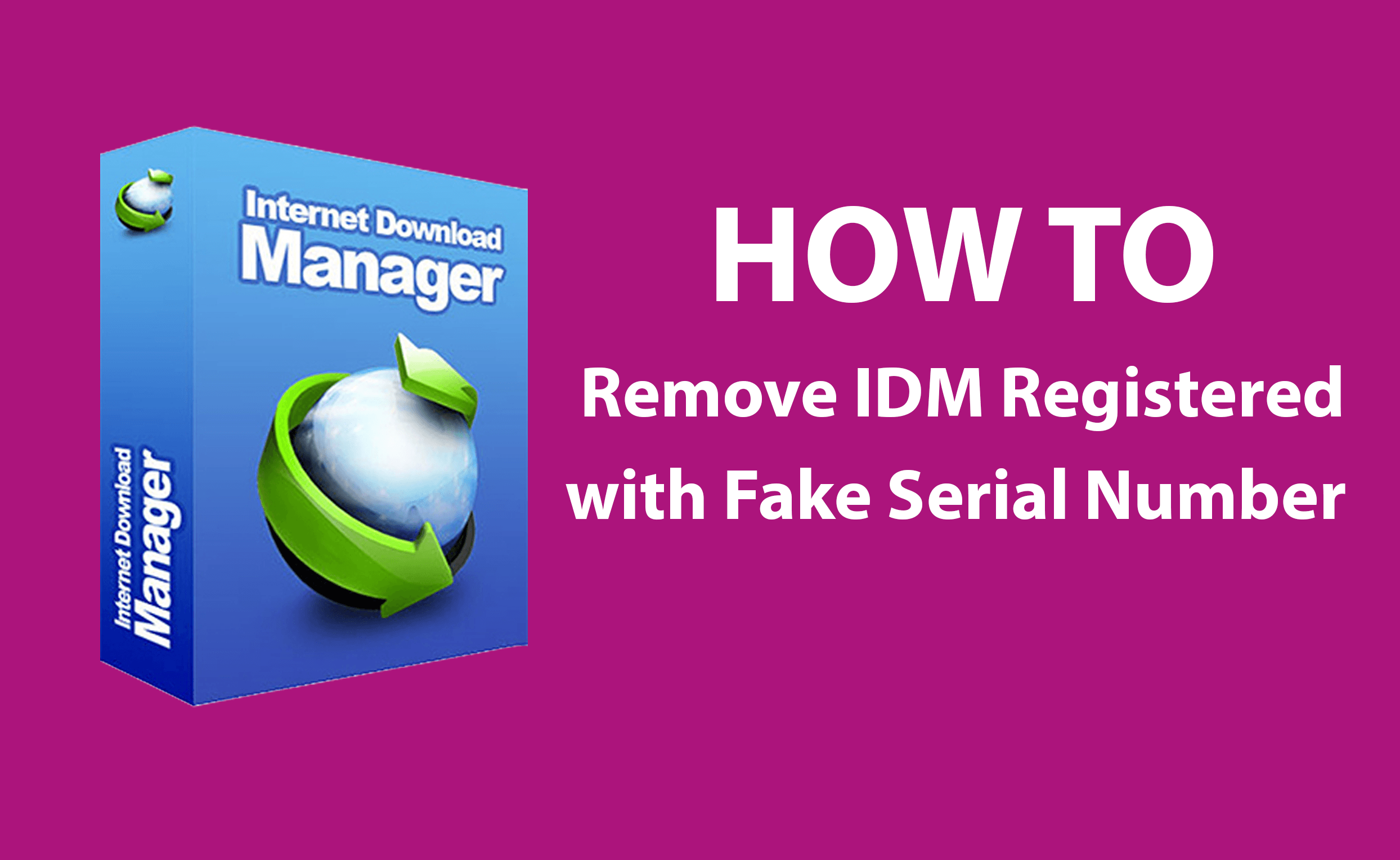 How to Remove IDM has been Registered with Fake Serial Number Error?